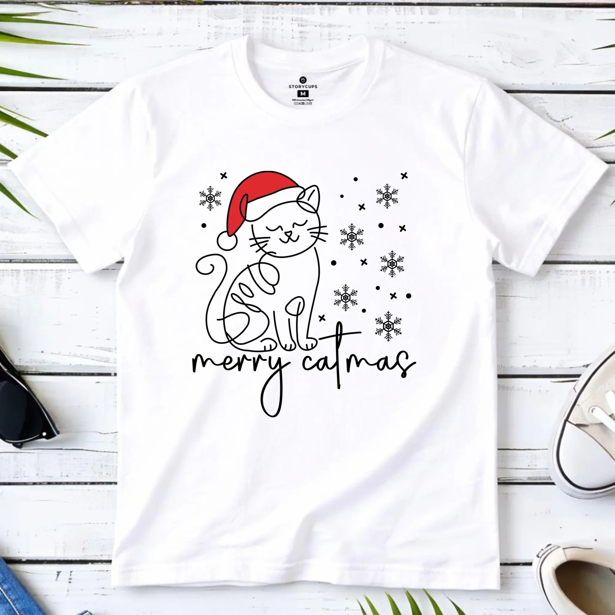 Koszulka dziecięca świąteczna - Kot Merry catmas BN151 - StoryCups.pl