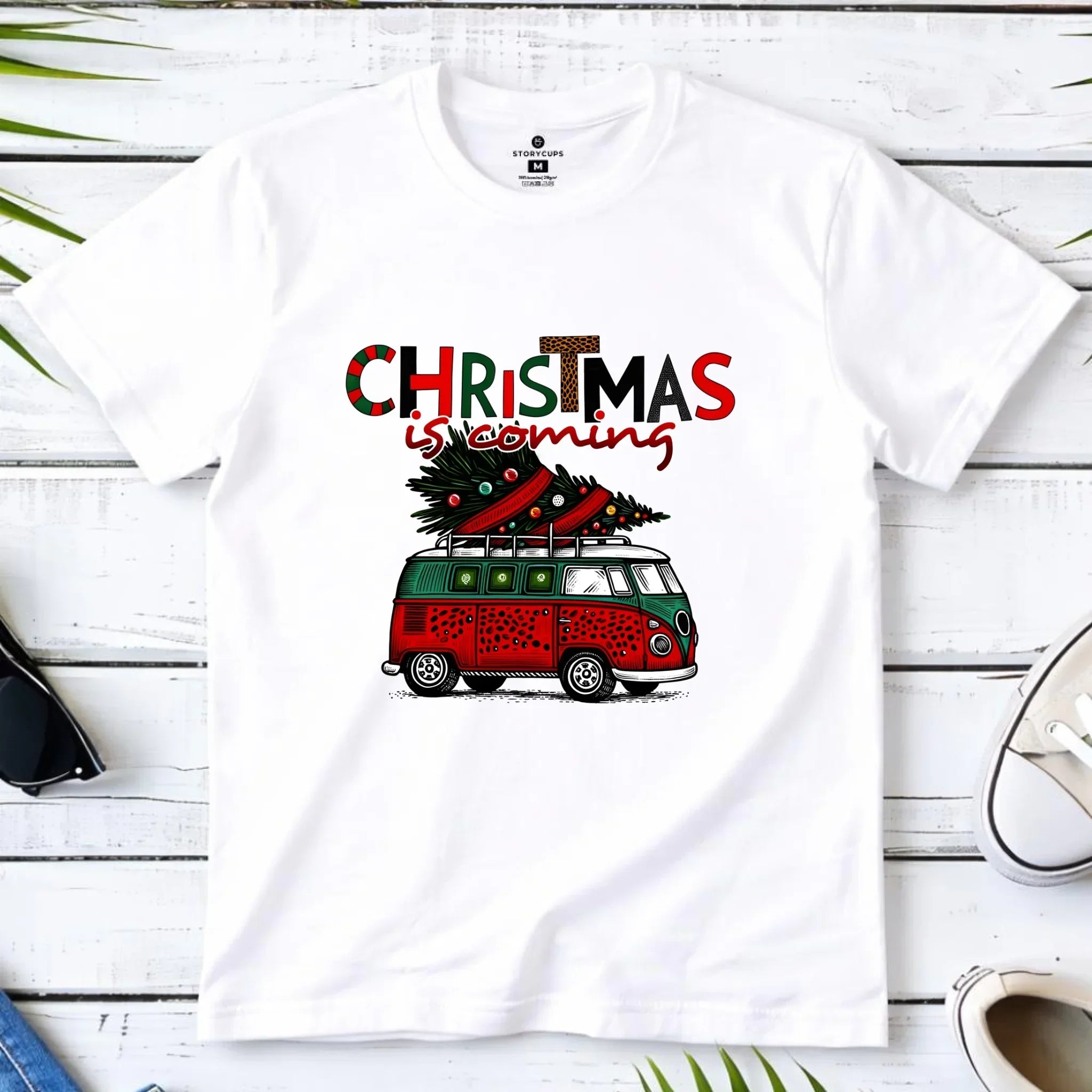 Koszulka dziecięca świąteczna - Kamper Christmas is coming BN42 - StoryCups.pl