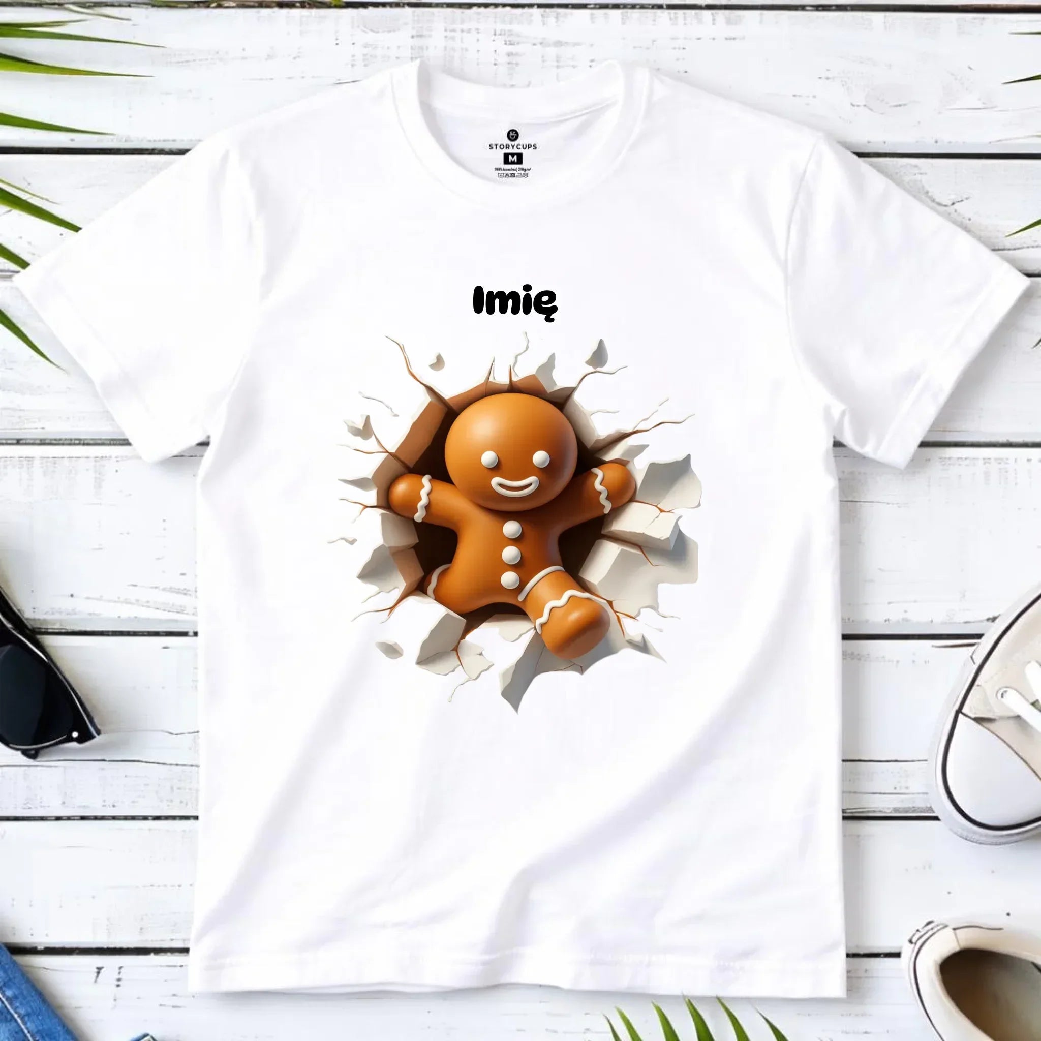 Koszulka dziecięca świąteczna - Pierniczek 3D - personalizowana BN81 - StoryCups.pl