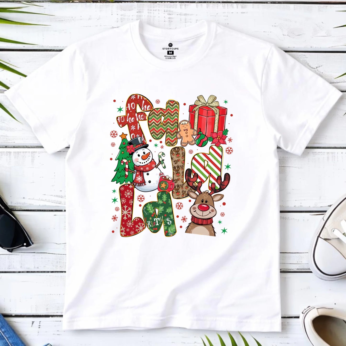 Koszulka dziecięca świąteczna - Fa la la BN71