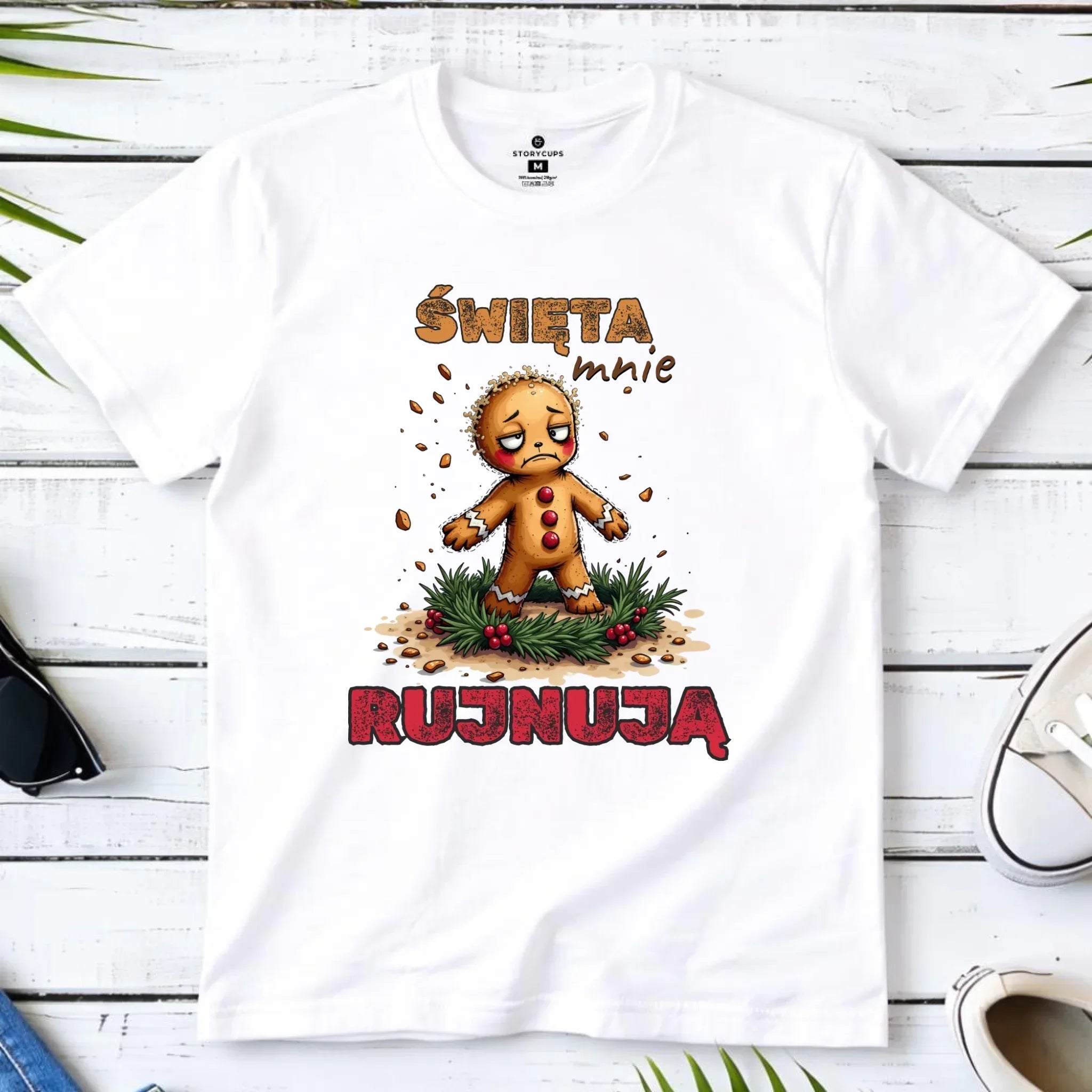 Koszulka dziecięca świąteczna - Piernik Święta mnie rujnują BN143 - StoryCups.pl