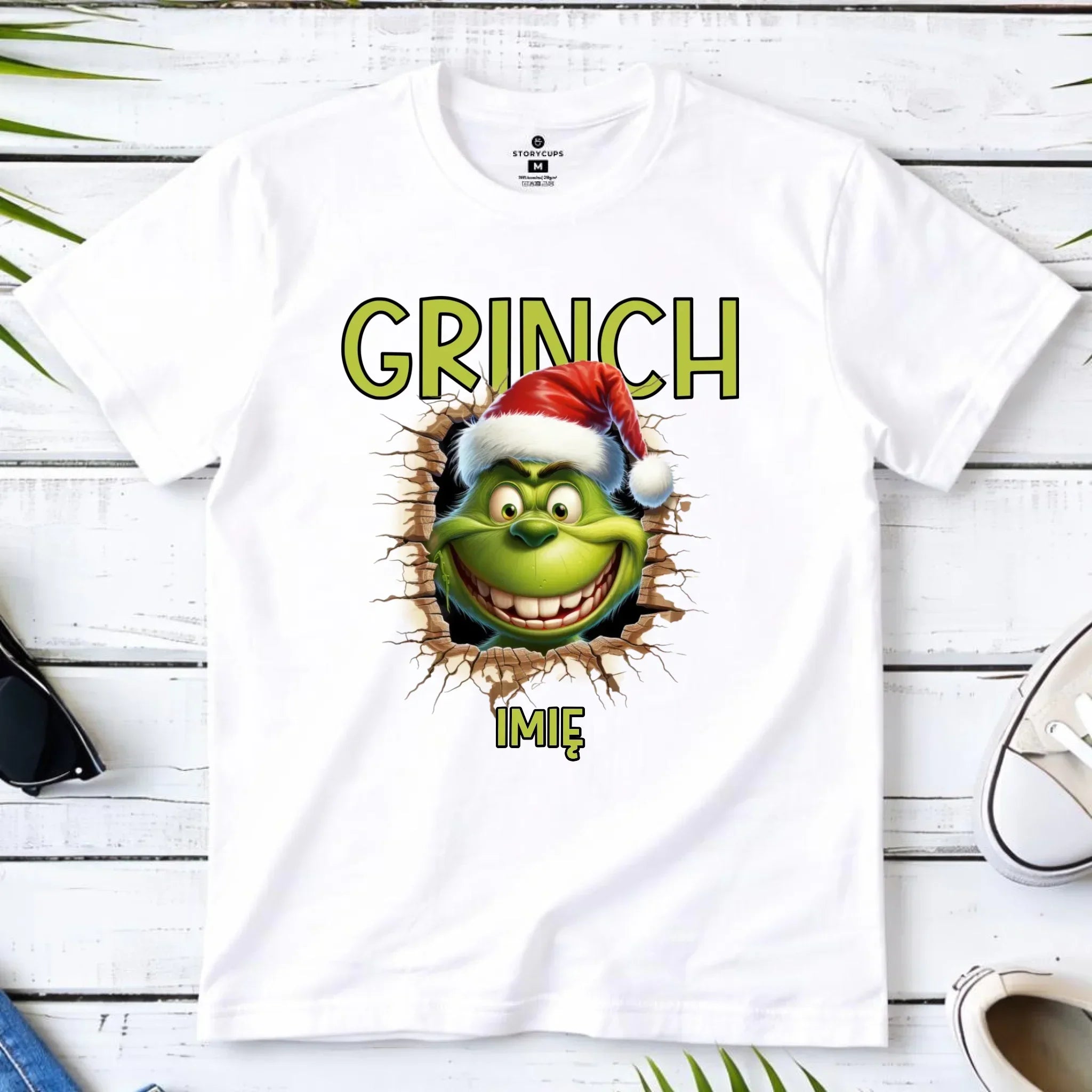 Koszulka dziecięca świąteczna - Grinch - personalizowana BN112 - StoryCups.pl