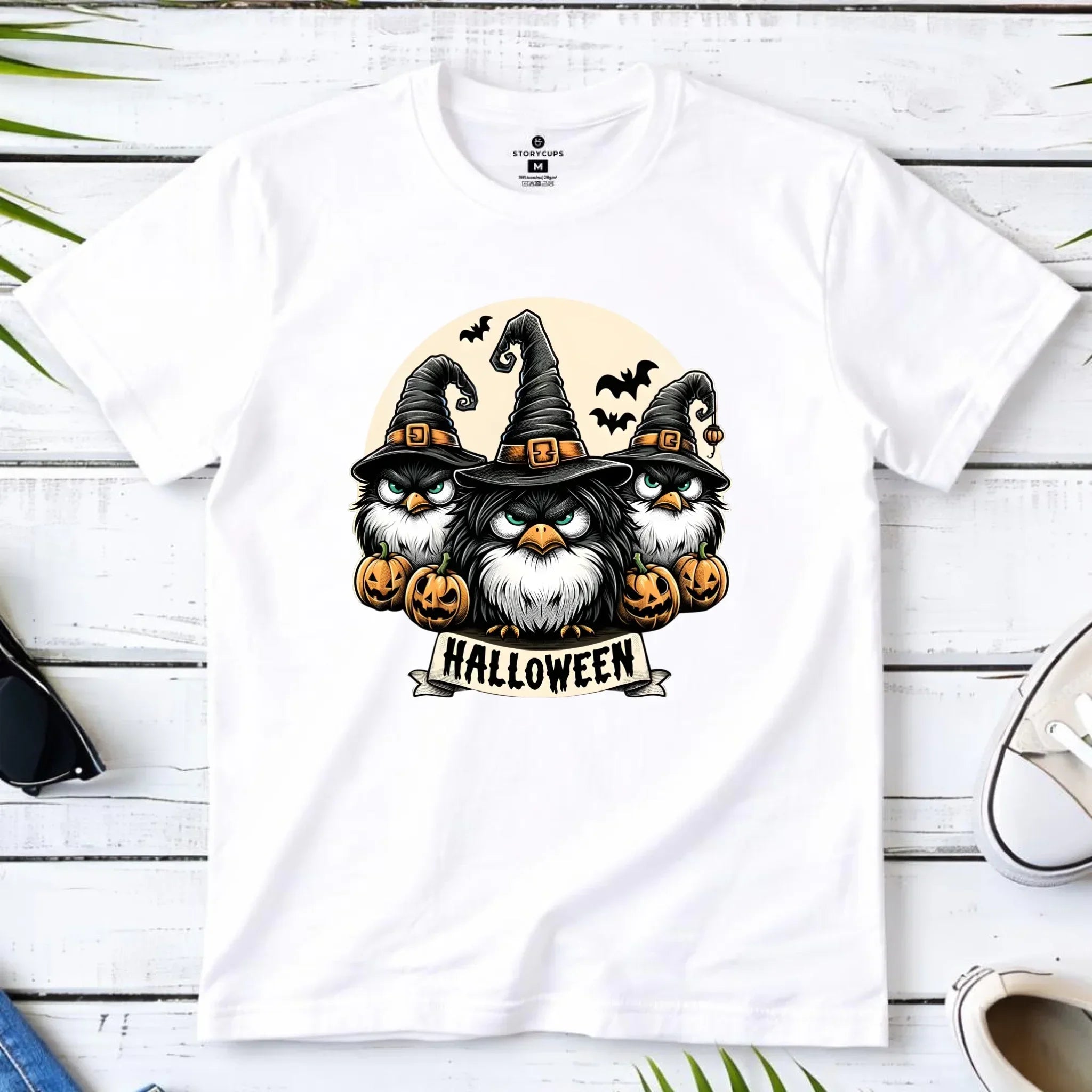 Koszulka dziecięca na Halloween - Upiorne sowy wiedźmy HL15 - StoryCups.pl