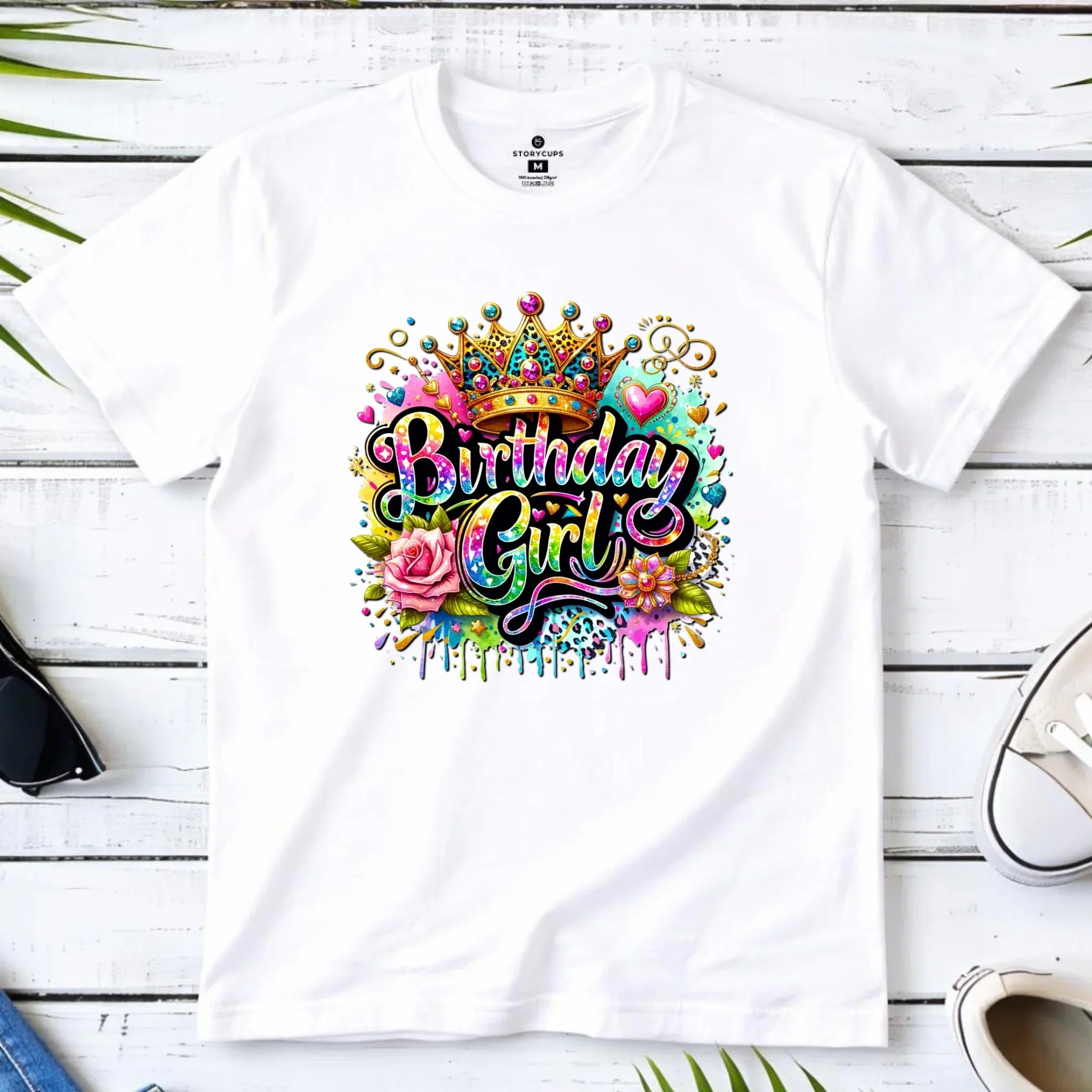 Koszulka dziecięca urodzinowa - prezent na urodziny dla dziewczynki - Birthday Girl U34 - StoryCups.pl