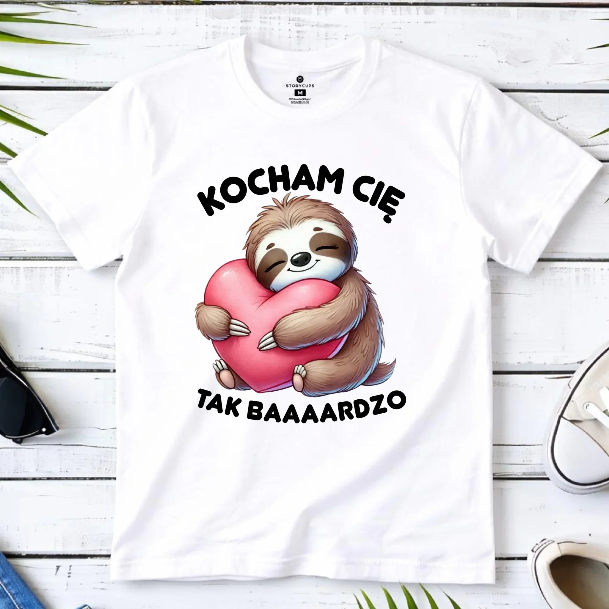 Koszulka dziecięca - Leniwiec Kocham Cię tak baaaardzo W16 - StoryCups.pl