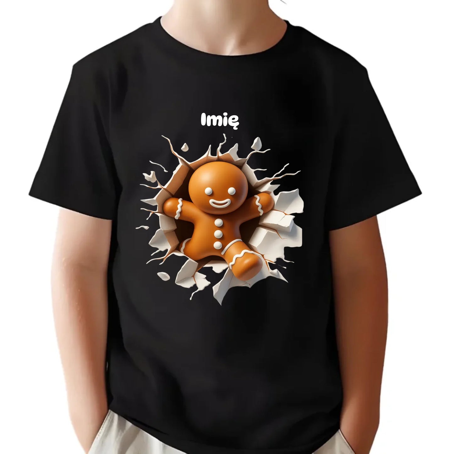 Koszulka dziecięca świąteczna - Pierniczek 3D - personalizowana BN81