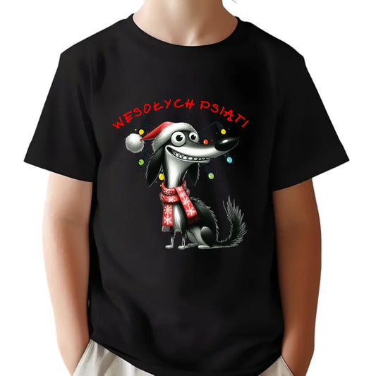 Koszulka dziecięca świąteczna - Pies Wesołych psiąt BN140