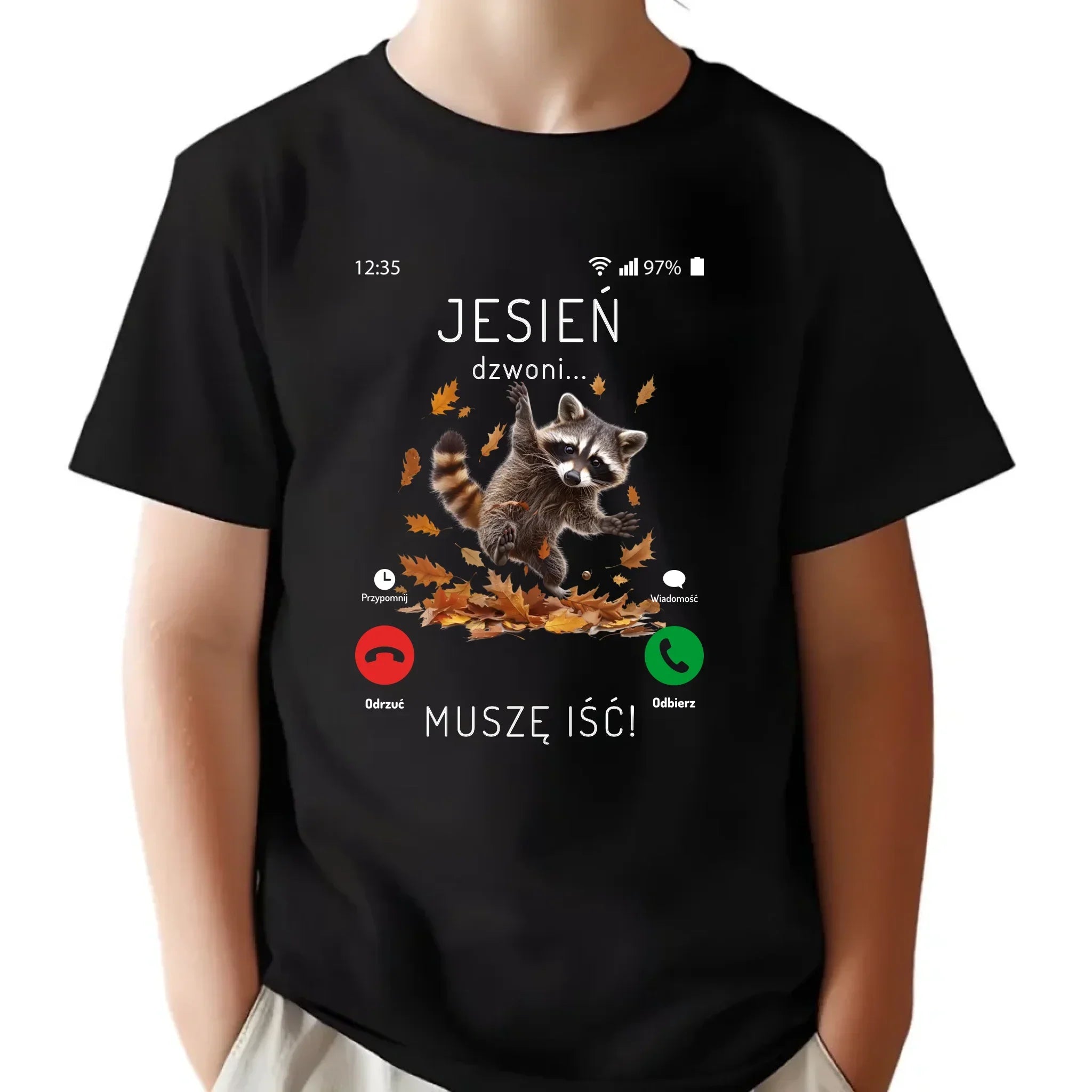 Koszulka dziecięca jesienna - Jesień dzwoni muszę iść JS18 - StoryCups.pl