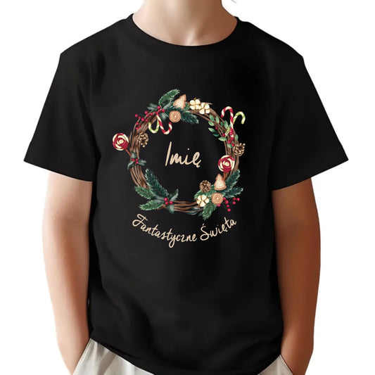 Koszulka dziecięca świąteczna - Fantastyczne Święta - personalizowana BN14