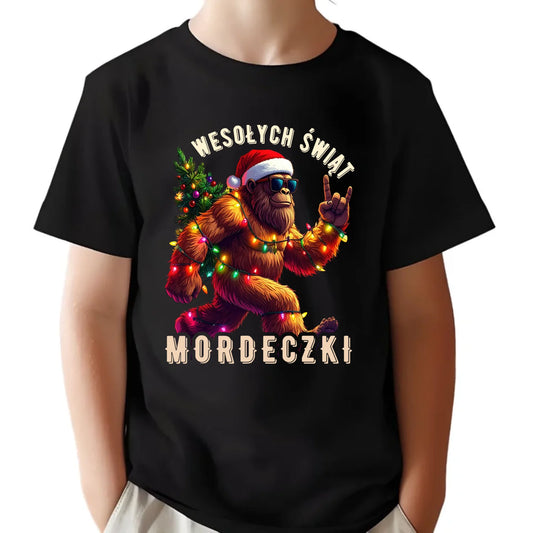 Koszulka dziecięca świąteczna - prezent na święta - Yeti Wesołych Świąt mordeczki BN152