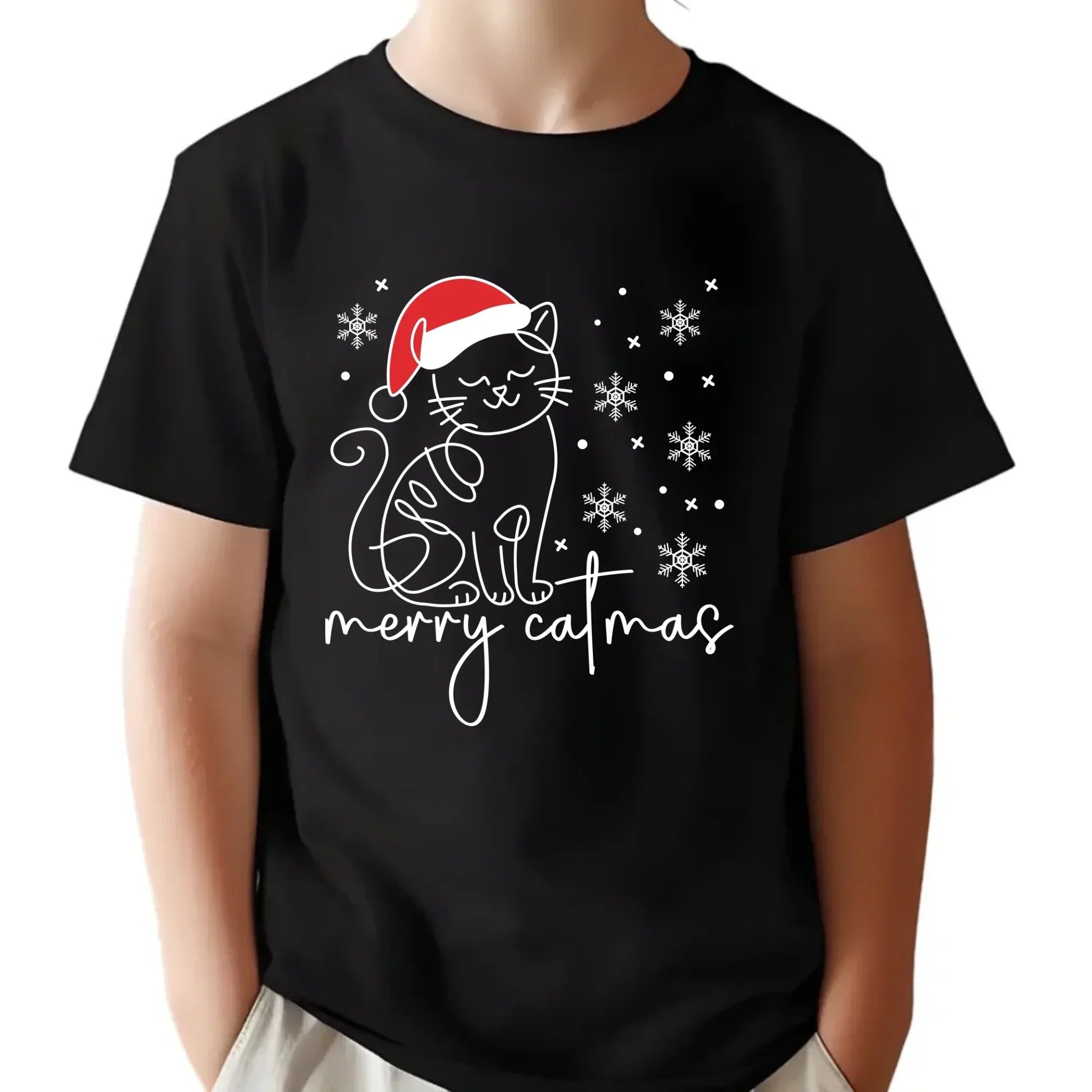 Koszulka dziecięca świąteczna - Kot Merry catmas BN151 - StoryCups.pl