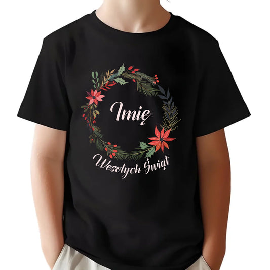 Koszulka dziecięca świąteczna - Wesołych Świąt - personalizowana BN19