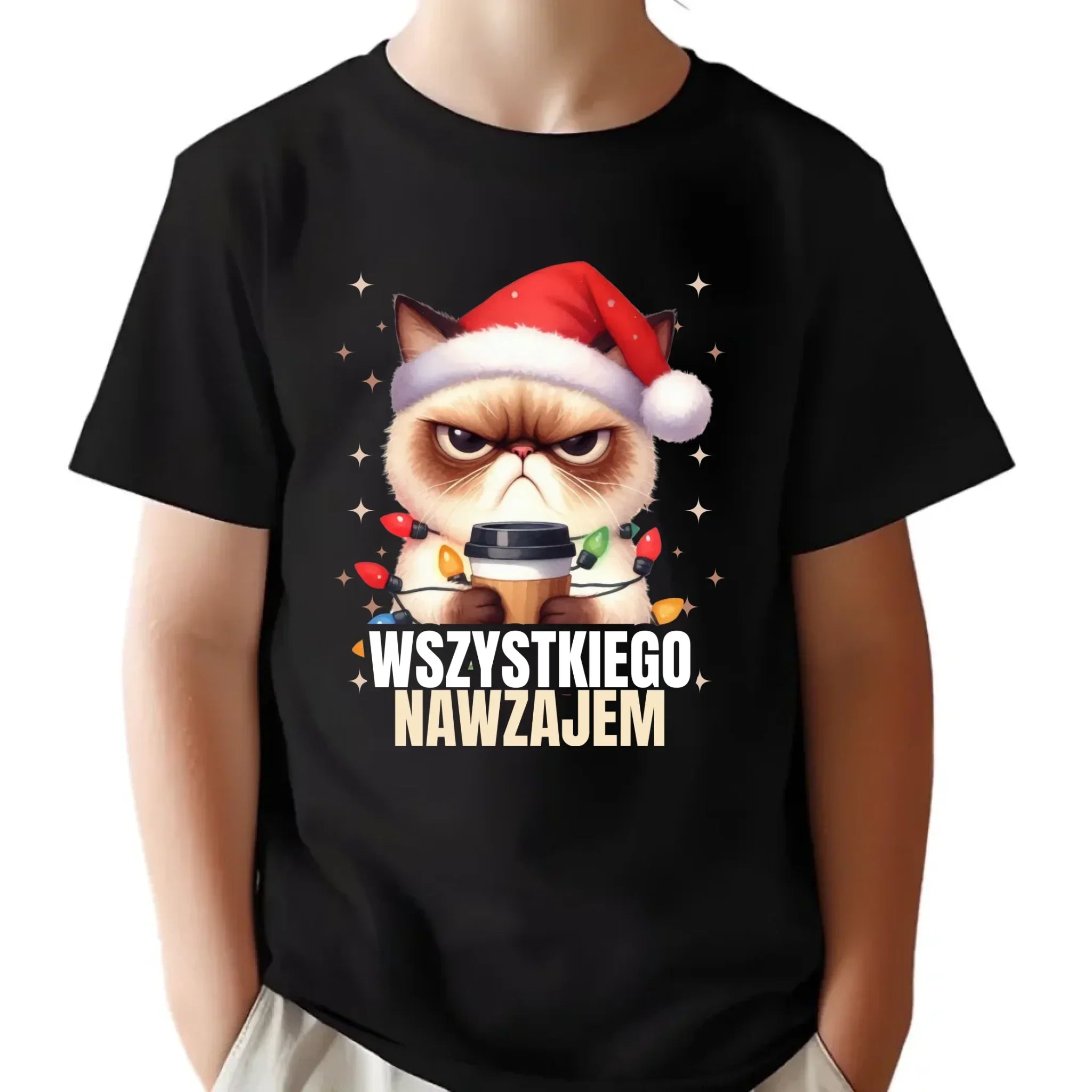 Koszulka dziecięca świąteczna - Grumpy Cat Wszystkiego nawzajem BN33 - StoryCups.pl