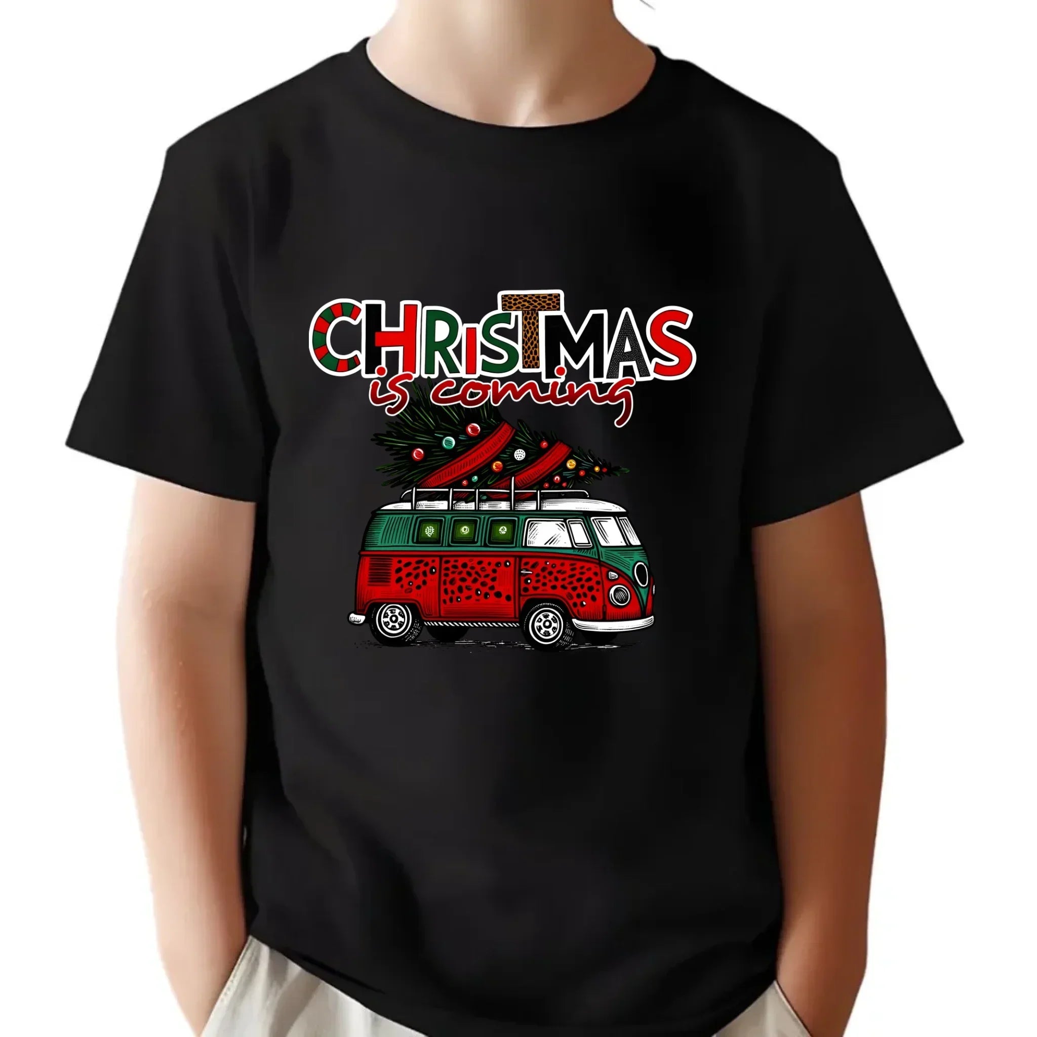 Koszulka dziecięca świąteczna - Kamper Christmas is coming BN42 - StoryCups.pl