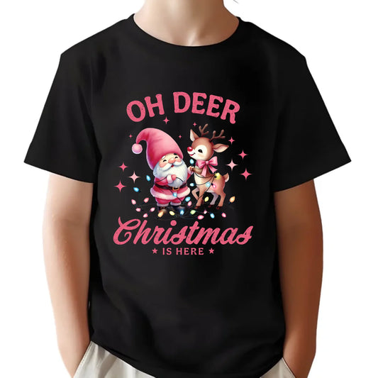 Koszulka dziecięca świąteczna - Oh deer Christmas is here BN59