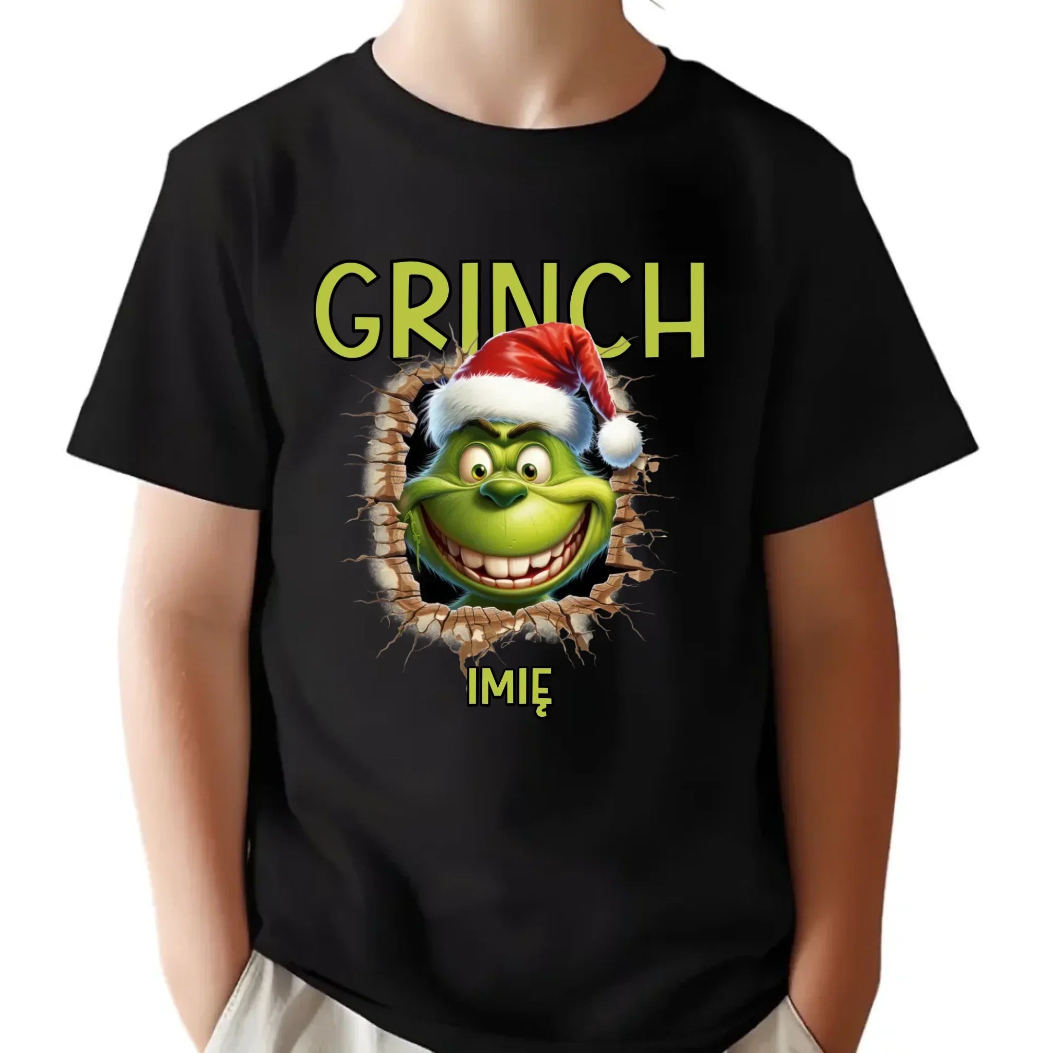 Koszulka dziecięca świąteczna - Grinch - personalizowana BN112 - StoryCups.pl