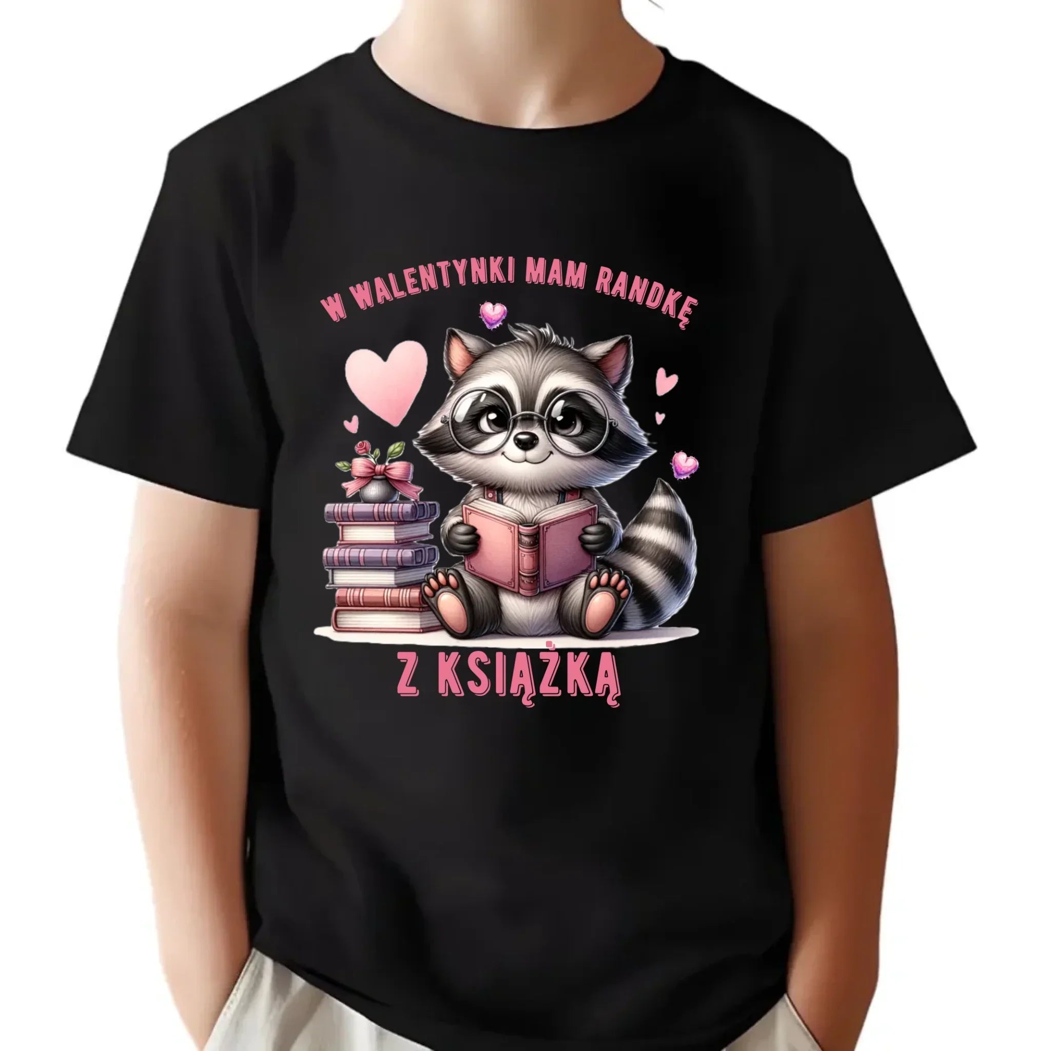 Koszulka dziecięca na Walentynki dla mola książkowego – Mam randkę z książką W20 - StoryCups.pl