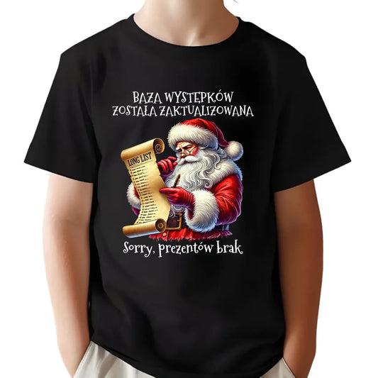 Koszulka dziecięca świąteczna z Mikołajem - Prezentów brak BN07