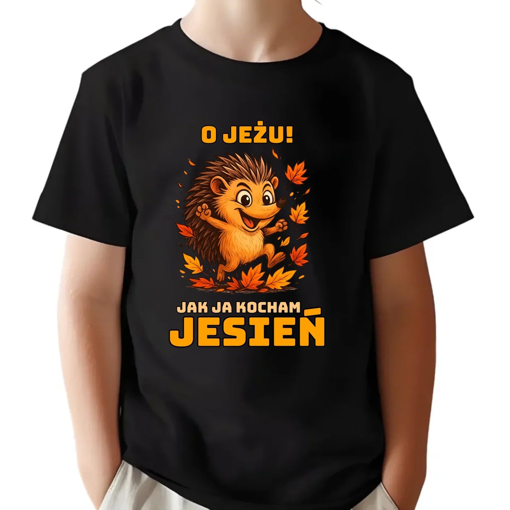 Koszulka dziecięca jesienna - O JEŻU! Jak ja kocham jesień JS31 - StoryCups.pl