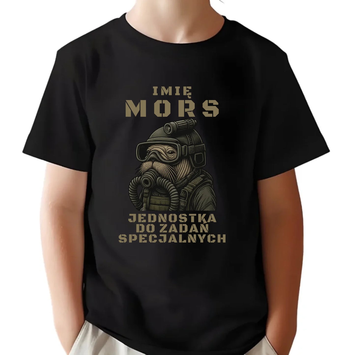 Koszulka dziecięca - prezent dla morsa - Mors do zadań specjalnych - personalizowana HM07 - StoryCups.pl