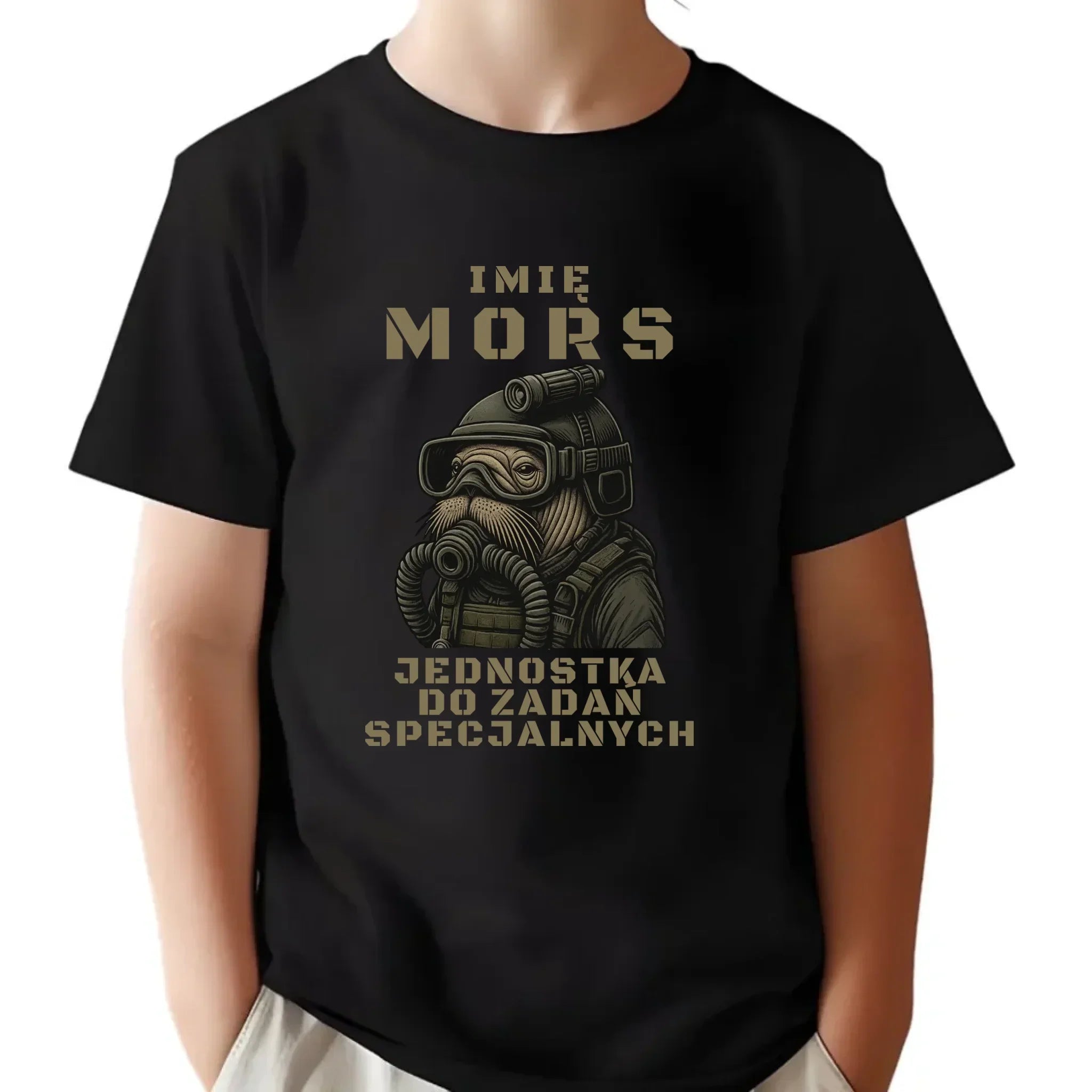 Koszulka dziecięca - prezent dla morsa - Mors do zadań specjalnych - personalizowana HM07 - StoryCups.pl