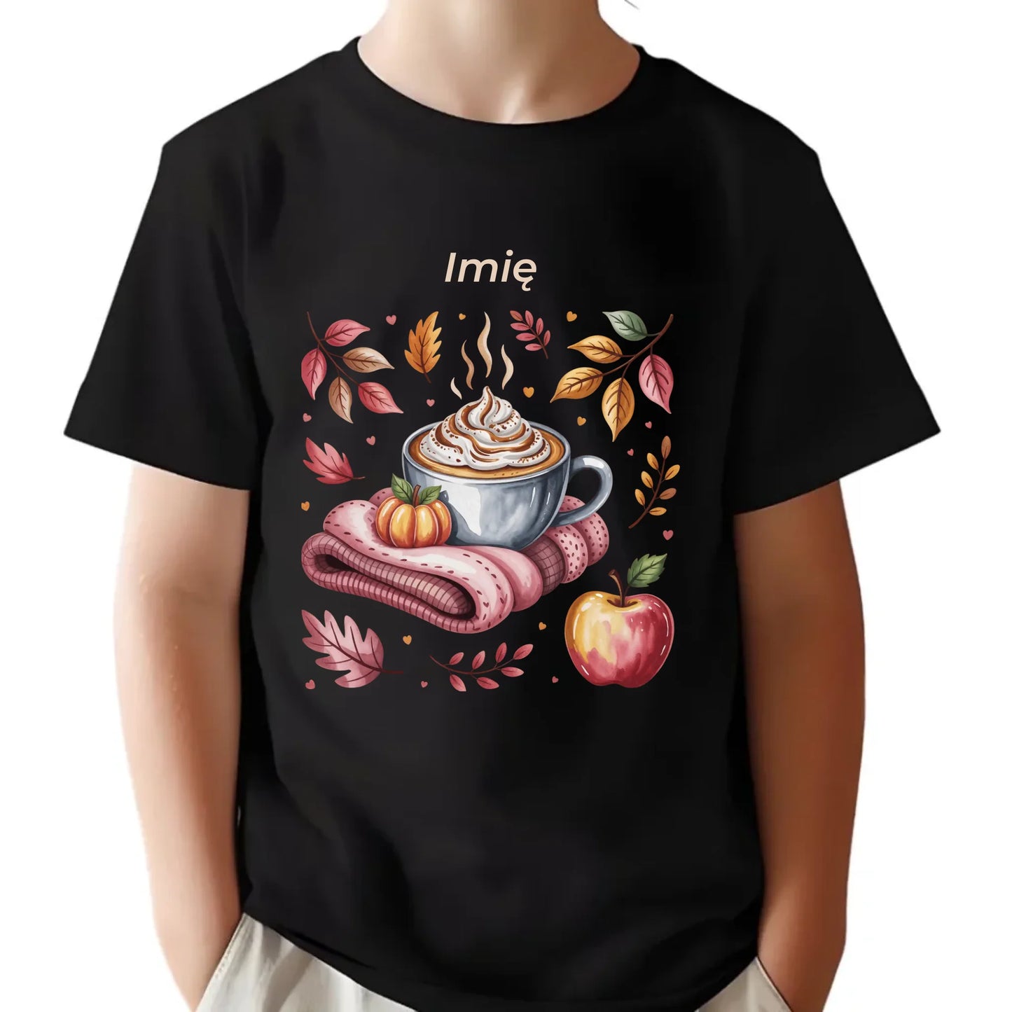 Koszulka dziecięca jesienna - Przytulna jesień - personalizowana JS29