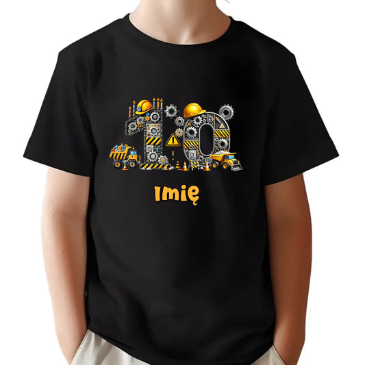 Koszulka dziecięca urodzinowa - prezent na 10 urodziny dla chłopca - Wywrotka - personalizowana U44 - StoryCups.pl