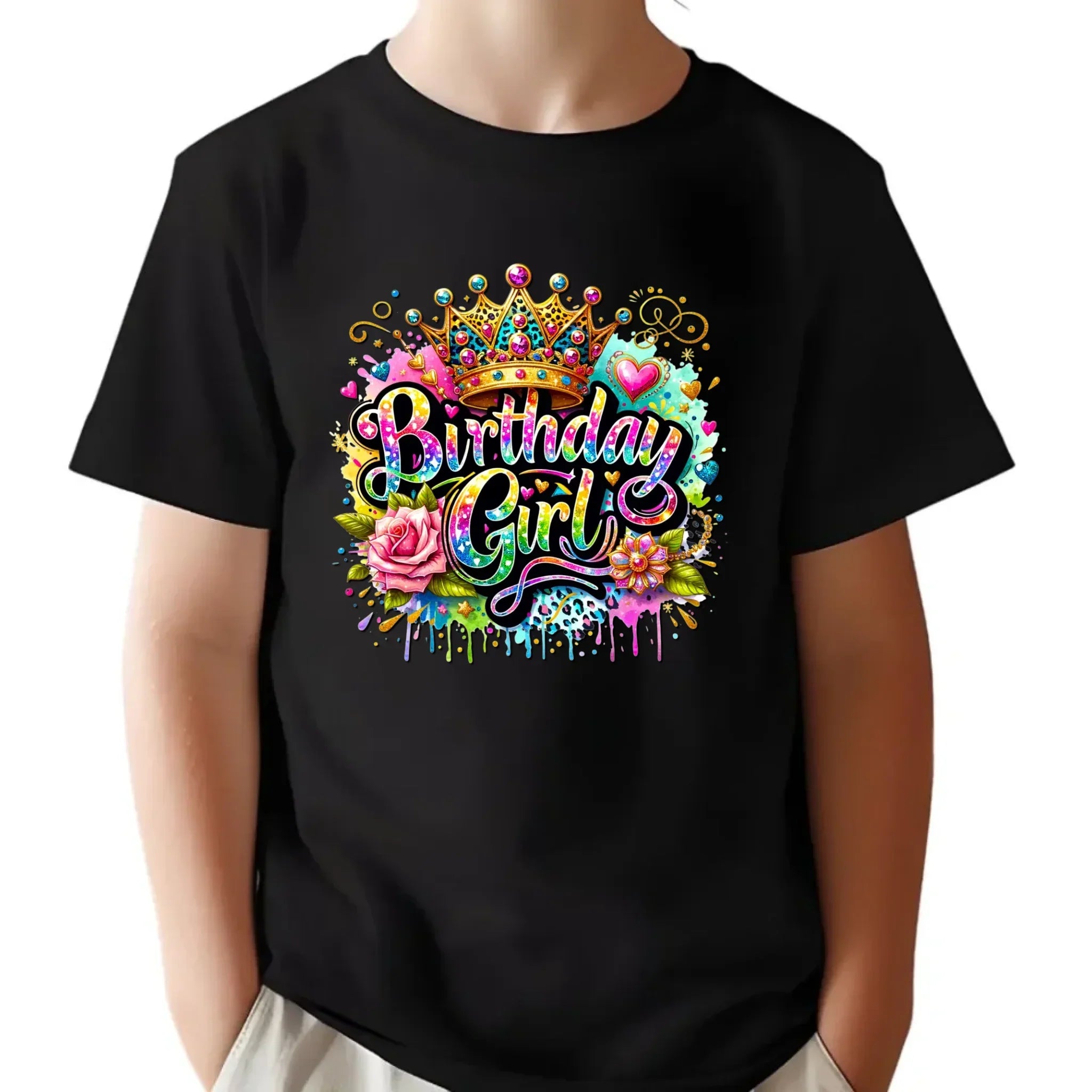 Koszulka dziecięca urodzinowa - prezent na urodziny dla dziewczynki - Birthday Girl U34 - StoryCups.pl