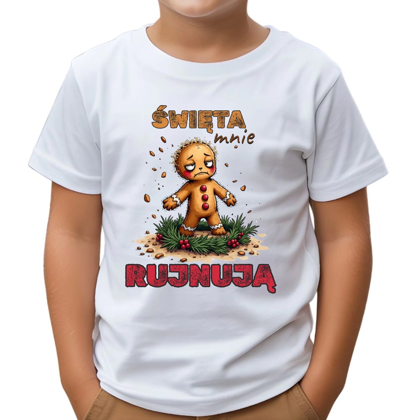 Koszulka dziecięca świąteczna - Piernik Święta mnie rujnują BN143