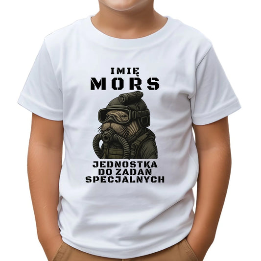 Koszulka dziecięca - prezent dla morsa - Mors do zadań specjalnych - personalizowana HM07 - StoryCups.pl