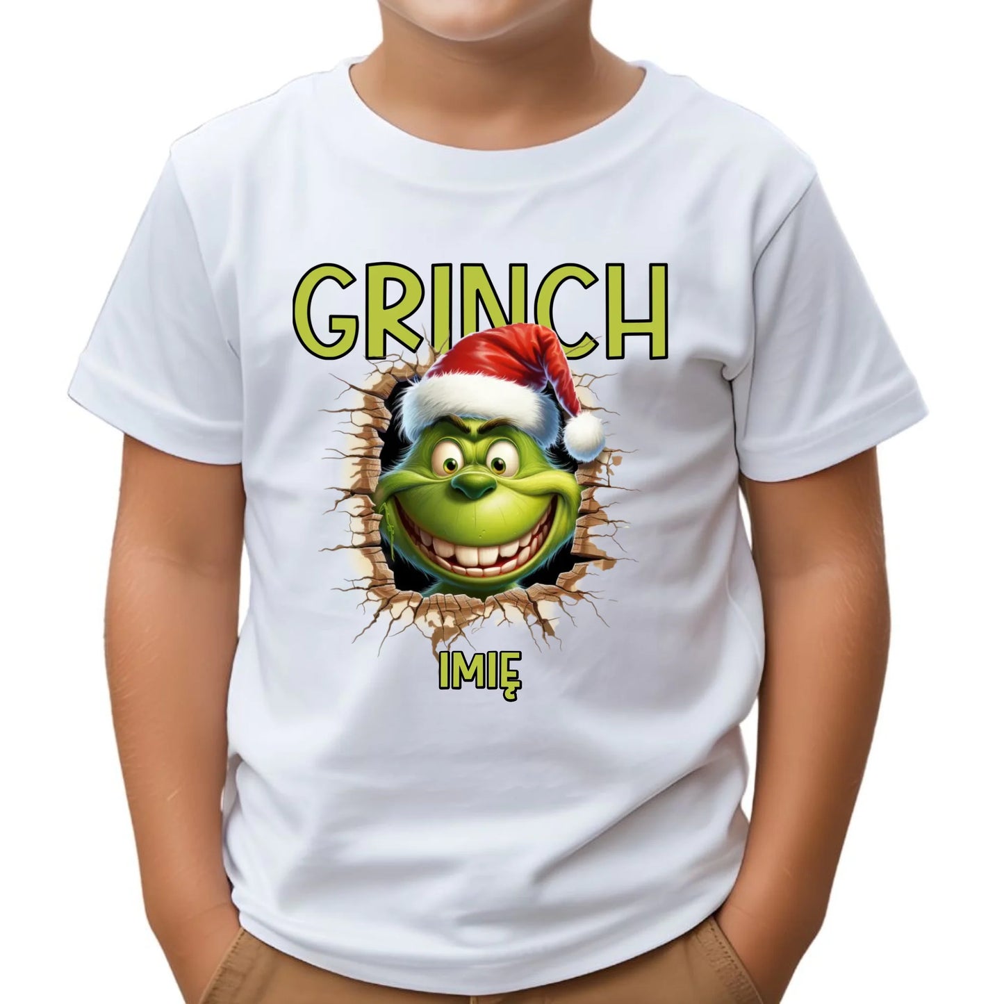 Koszulka dziecięca świąteczna - Grinch - personalizowana BN112
