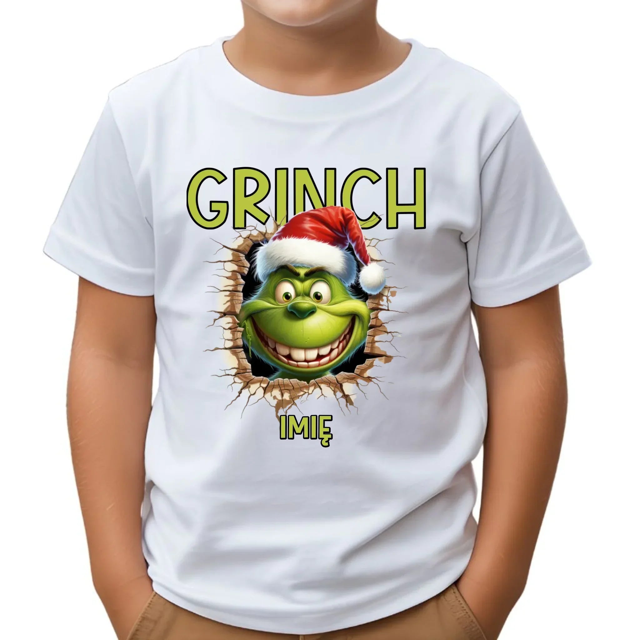 Koszulka dziecięca świąteczna - Grinch - personalizowana BN112 - StoryCups.pl