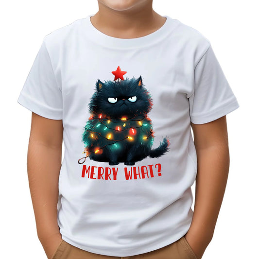 Koszulka dziecięca świąteczna - Grumpy Cat Merry what? BN37