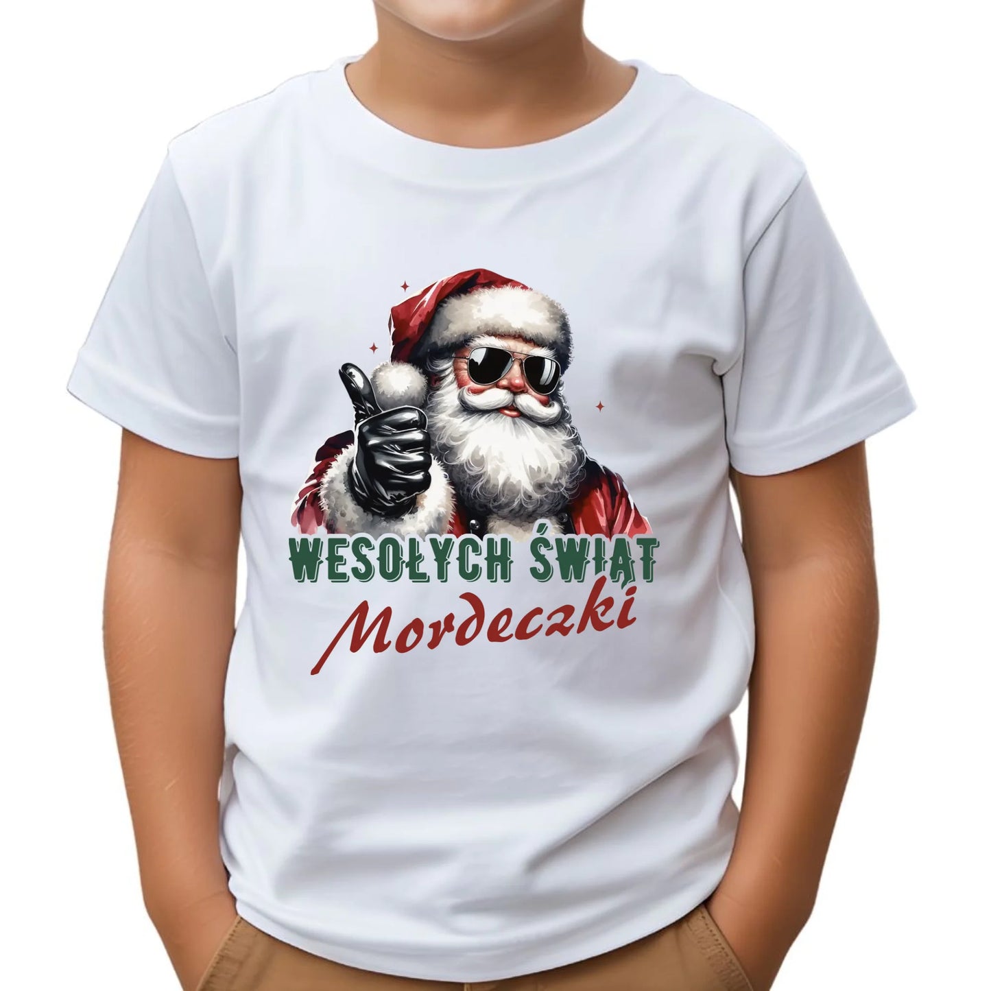 Koszulka dziecięca świąteczna - Mikołaj Wesołych Świąt mordeczki BN65