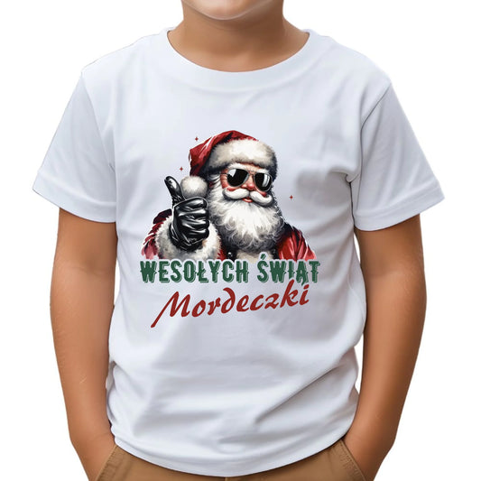 Koszulka dziecięca świąteczna - Mikołaj Wesołych Świąt mordeczki BN65