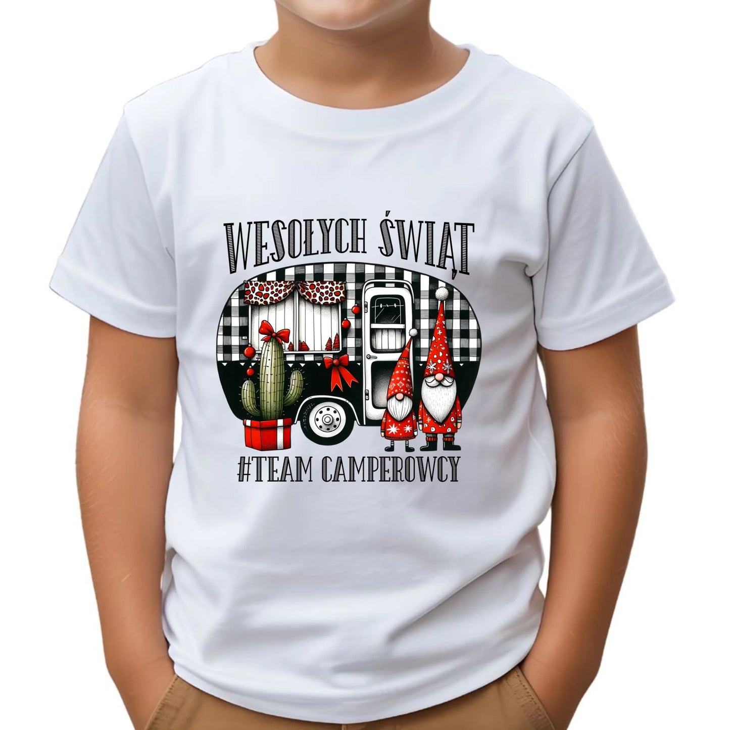 Koszulka dziecięca świąteczna - Wesołych Świąt Team Camperowcy BN44