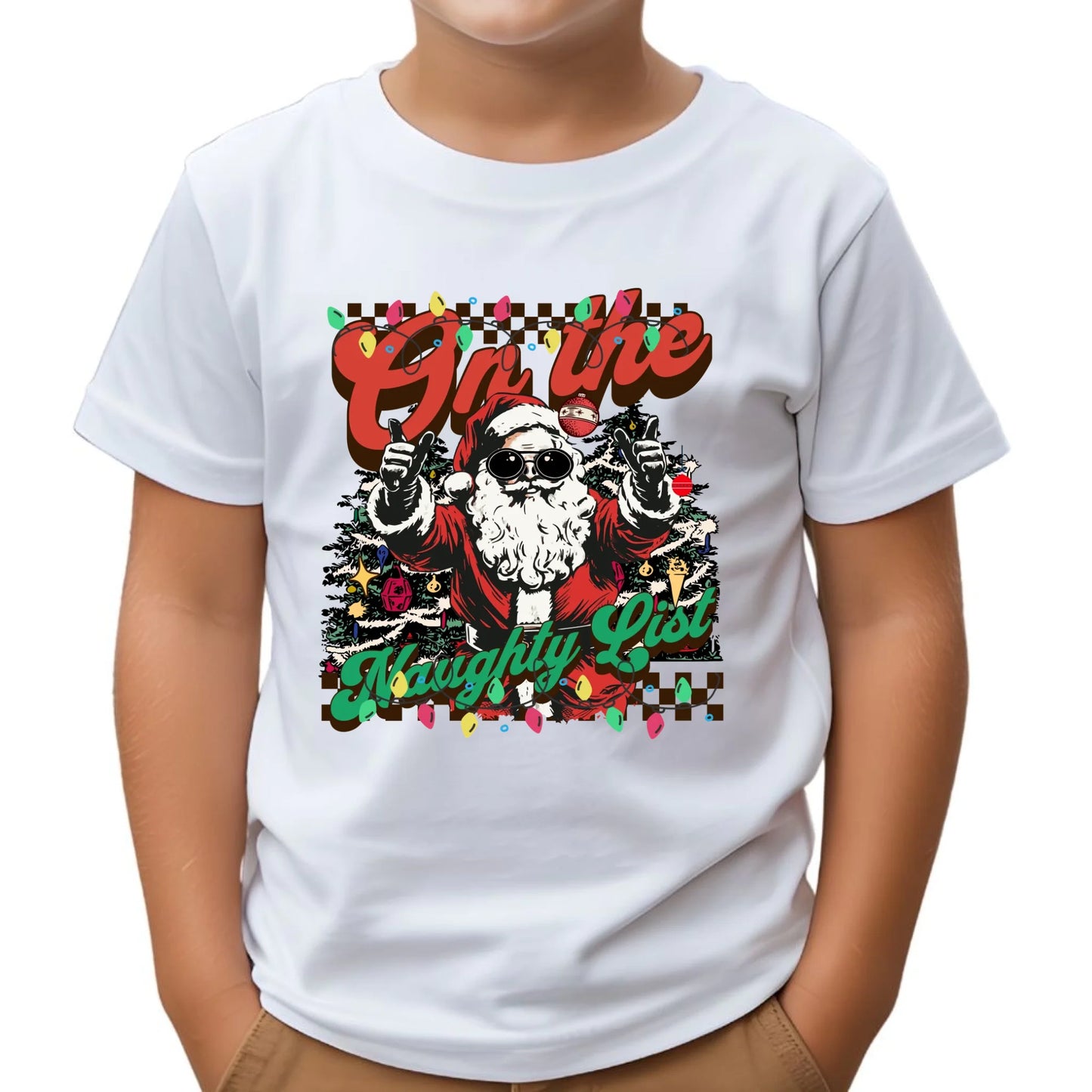Koszulka dziecięca świąteczna - On the Naughty List BN50