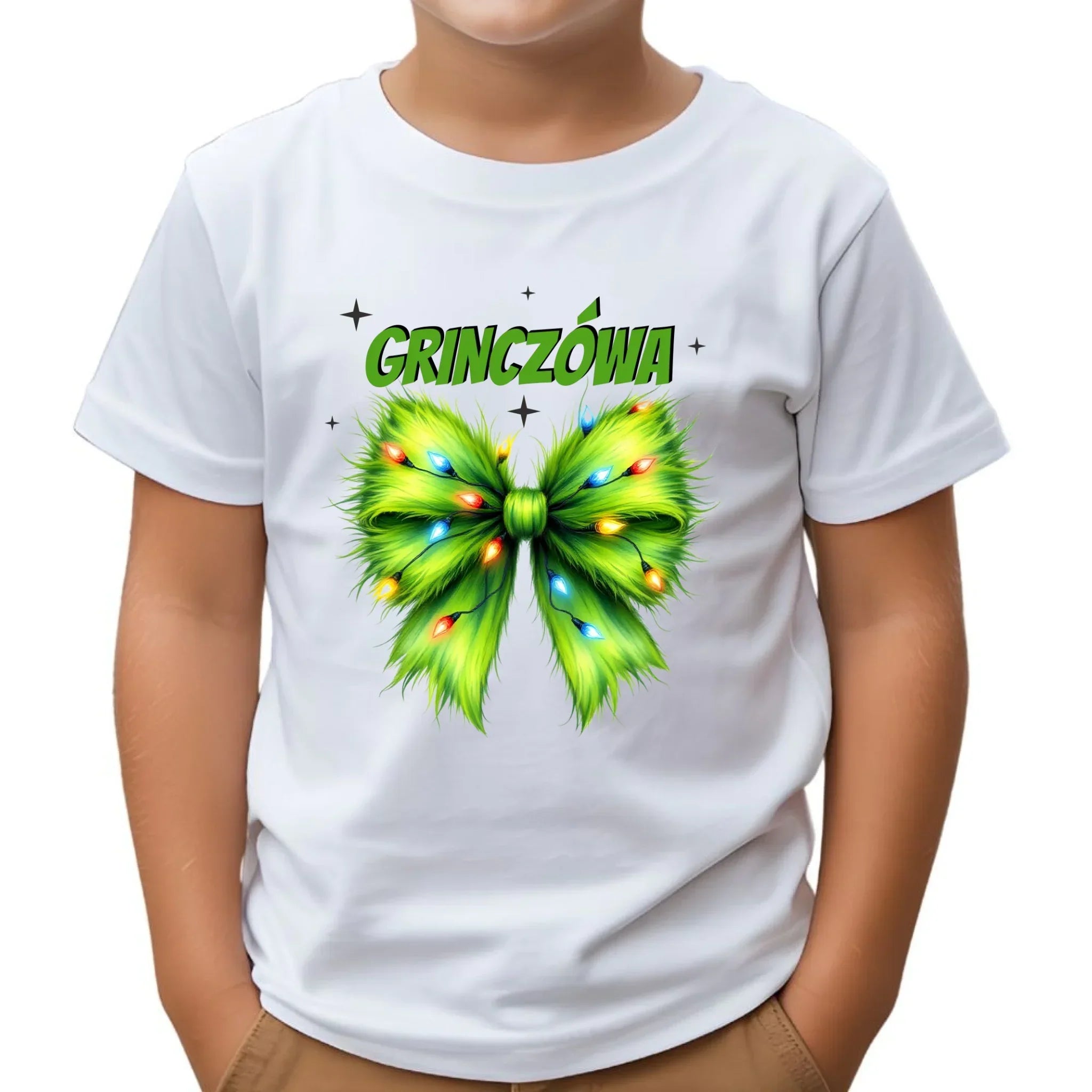 Koszulka dziecięca świąteczna dla dziewczynki - Grinczówa BN114 - StoryCups.pl