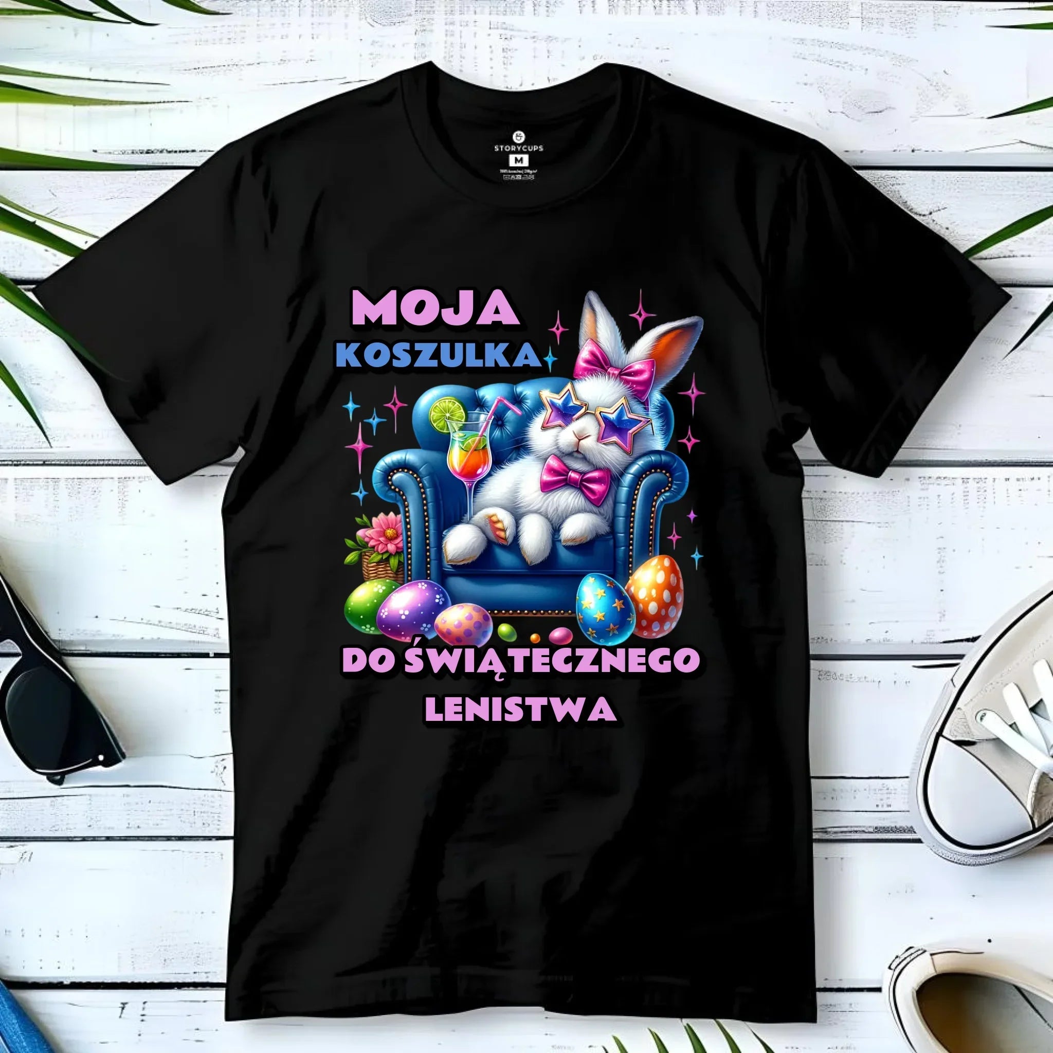 Koszulka do świątecznego lenistwa | Koszulka dla dziewczynki na Wielkanoc WN30 - StoryCups.pl