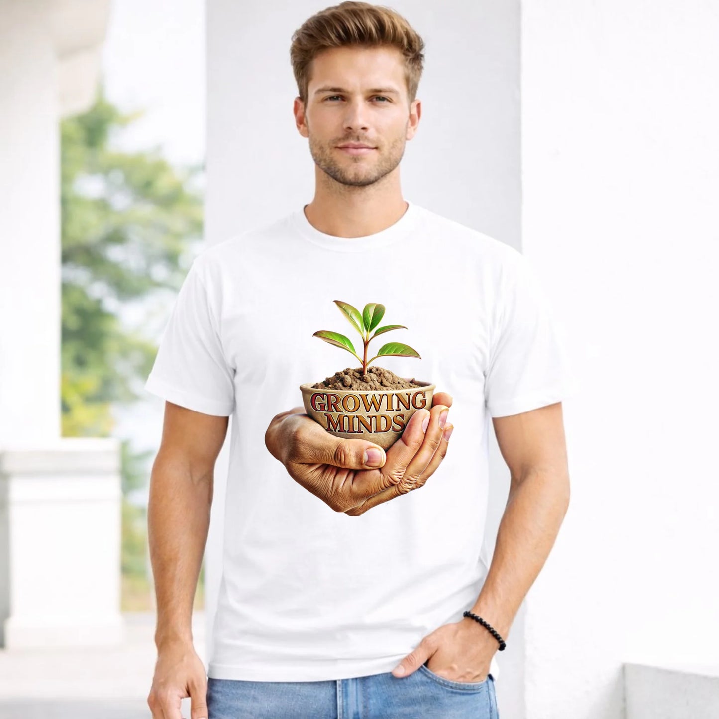 Koszulka męska dla nauczyciela -  Growing minds N15