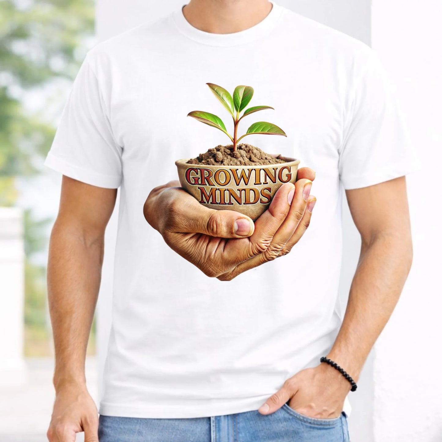 Koszulka męska dla nauczyciela -  Growing minds N15