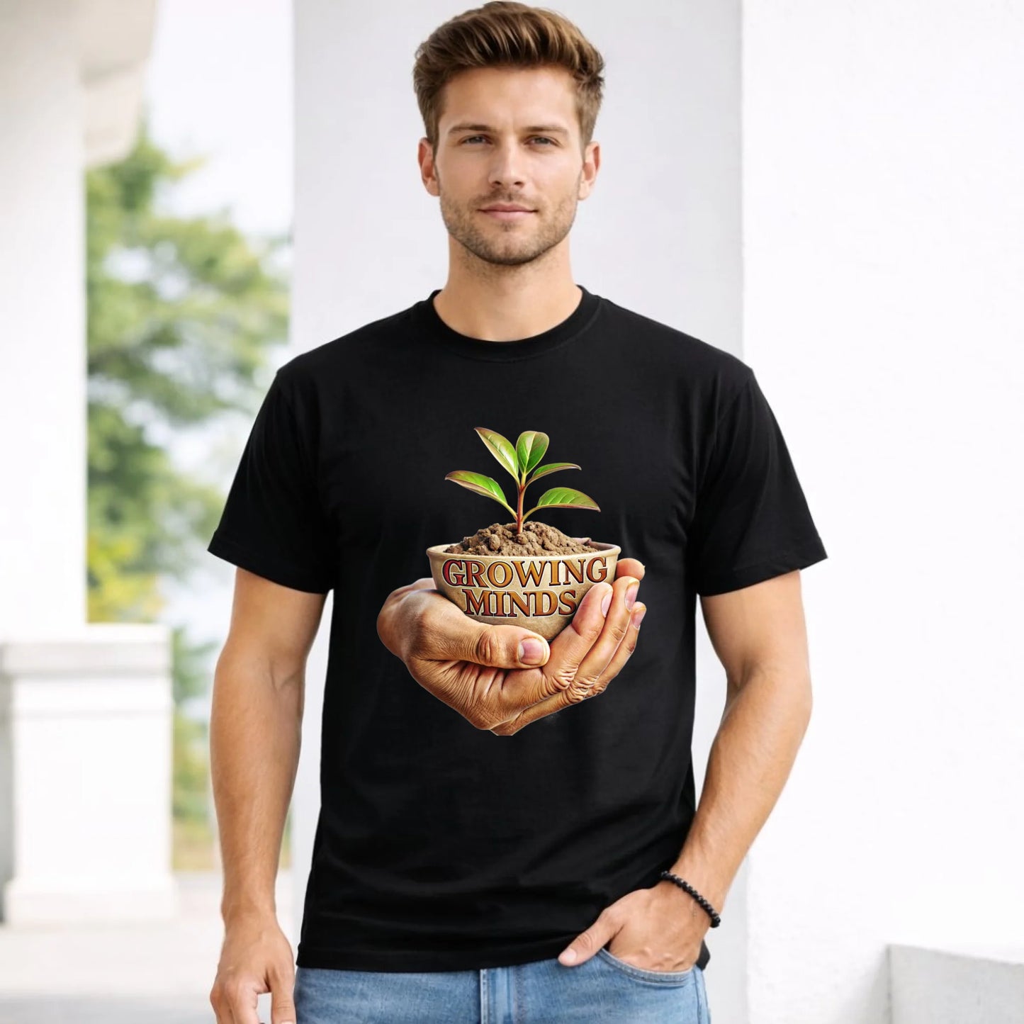 Koszulka męska dla nauczyciela -  Growing minds N15