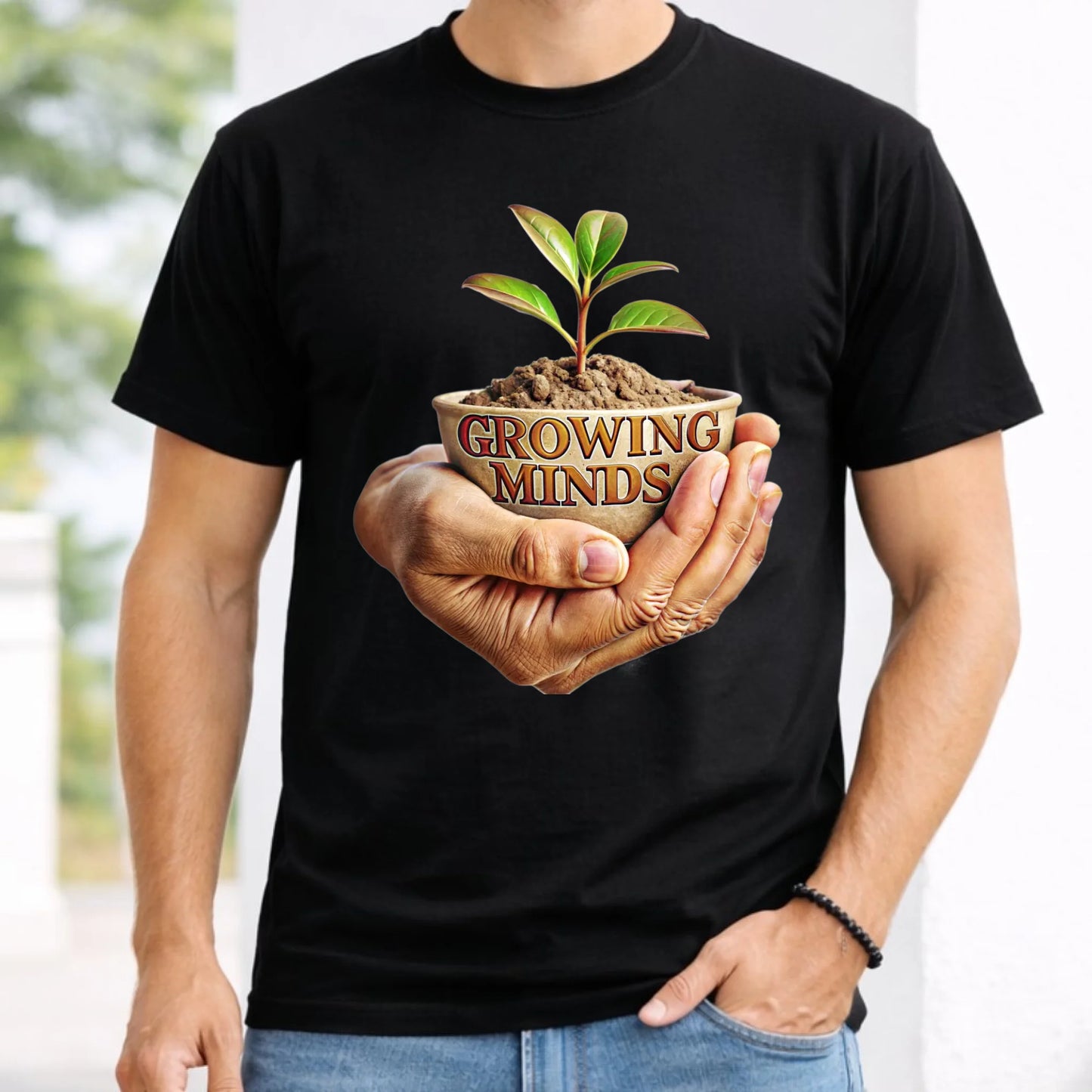 Koszulka męska dla nauczyciela -  Growing minds N15