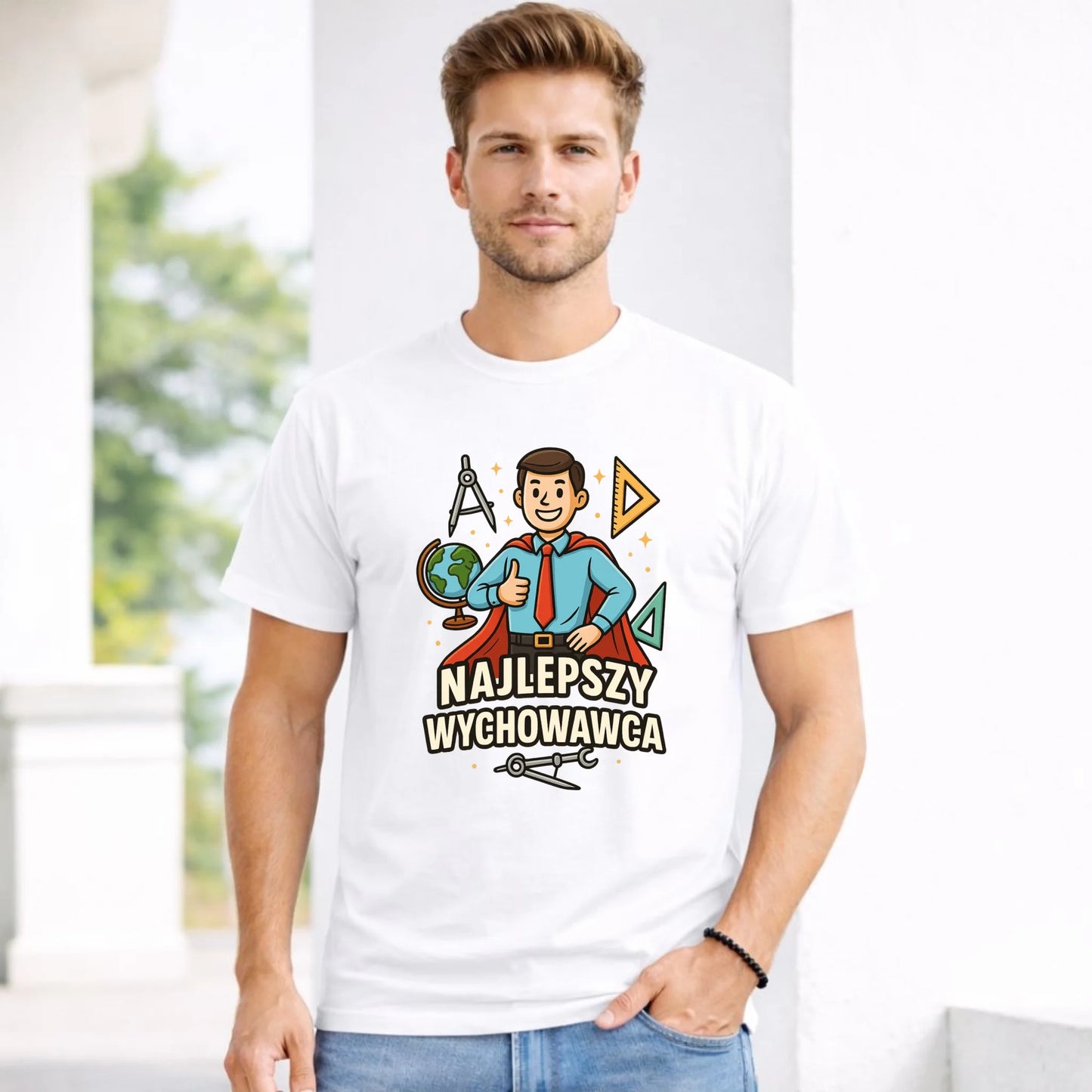 Koszulka męska dla wychowawcy - Najlepszy wychowawca N21