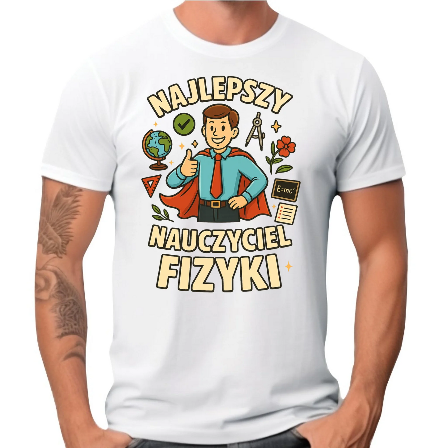 Koszulka męska dla nauczyciela - Najlepszy nauczyciel fizyki N22