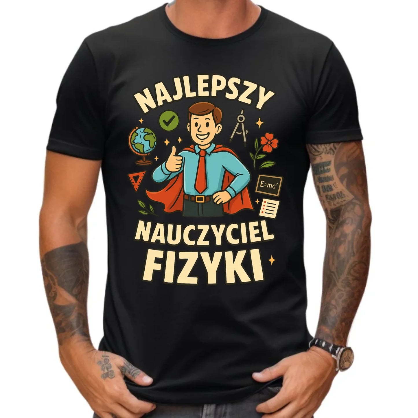 Koszulka męska dla nauczyciela - Najlepszy nauczyciel fizyki N22