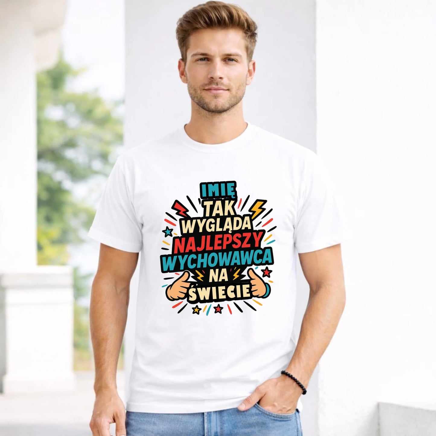 Koszulka męska dla wychowawcy - Tak wygląda najlepszy wychowawca N31