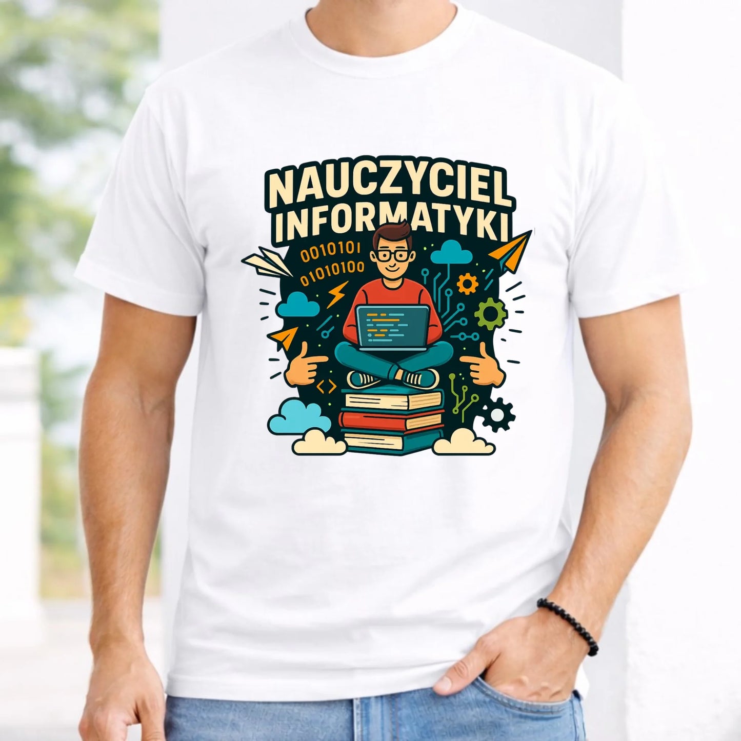 Koszulka męska dla nauczyciela - Nauczyciel informatyki N33