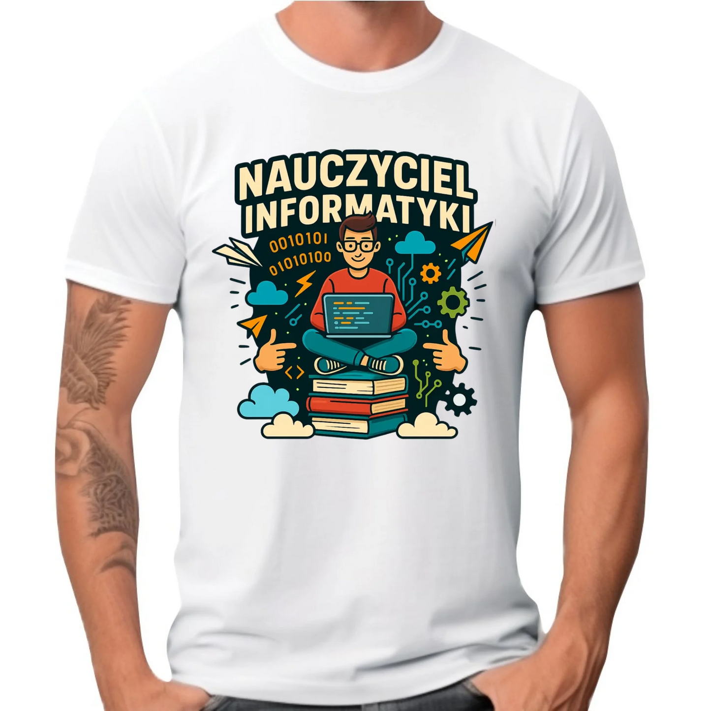 Koszulka męska dla nauczyciela - Nauczyciel informatyki N33