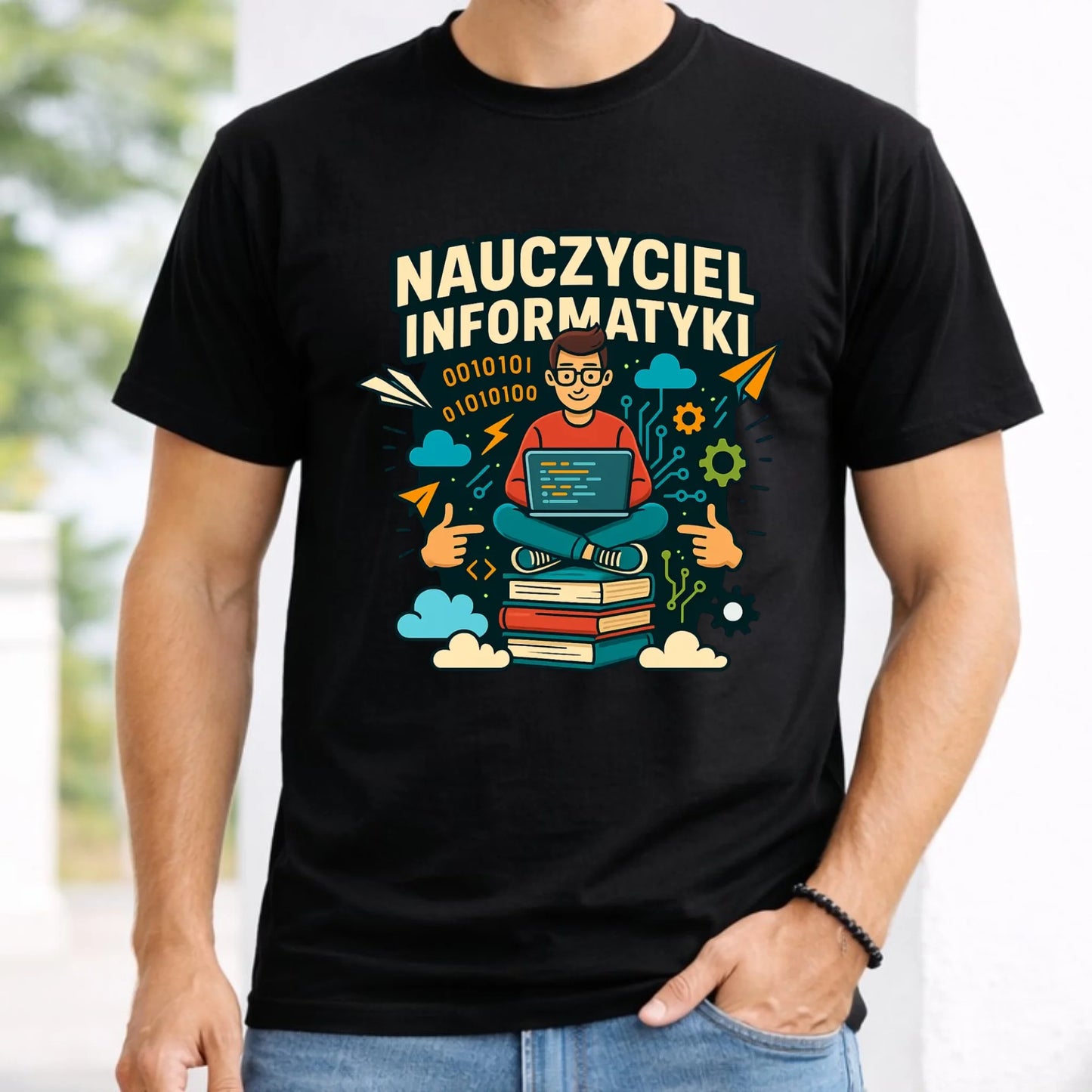 Koszulka męska dla nauczyciela - Nauczyciel informatyki N33